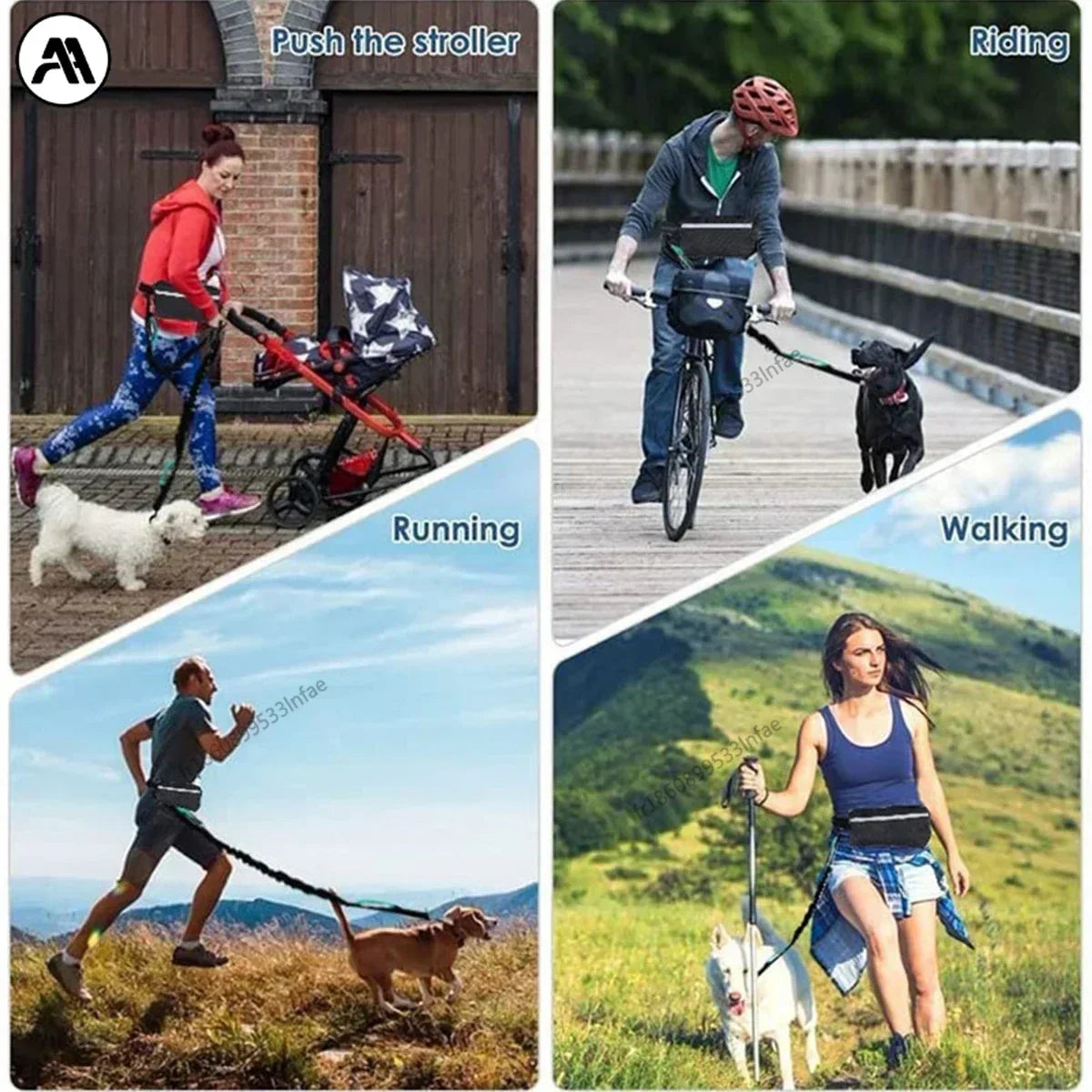 Handsfree hondenriem – inclusief heuptasje & intrekbare lijn